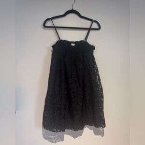 Lena Black Cheetah Print Babydoll Dress